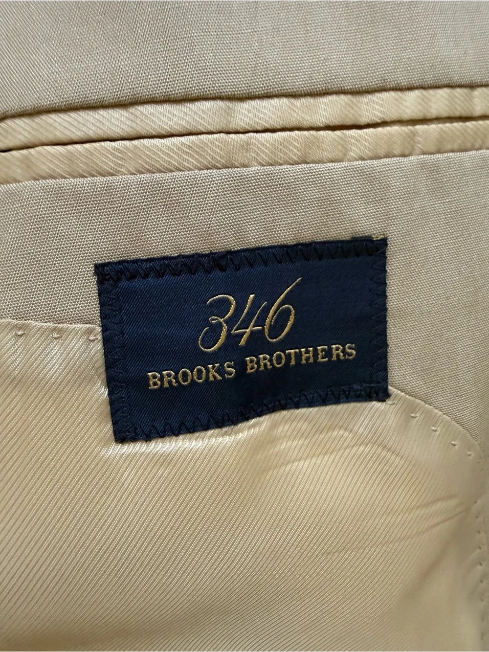 Brooks Brothers Men's Tan Blazer - Classic Single-Breasted Suit Jacket